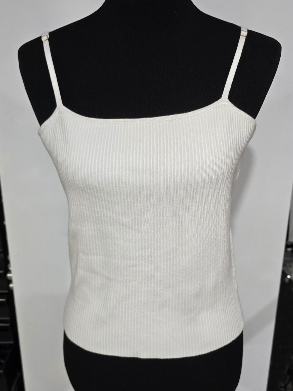 ​House of Harlow 1960 Heavyweight Ribbed Square Neck Cami Tank - Large